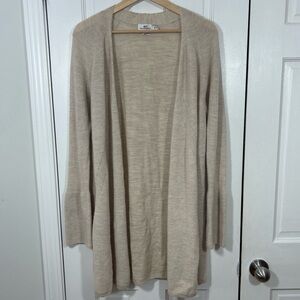 Vineyard Vines Cashmere Blend Cream Open Front Sweater Size XL